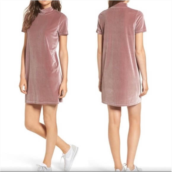 Madewell Velvet Mockneck Shift Dress | Large - Picture 1 of 7
